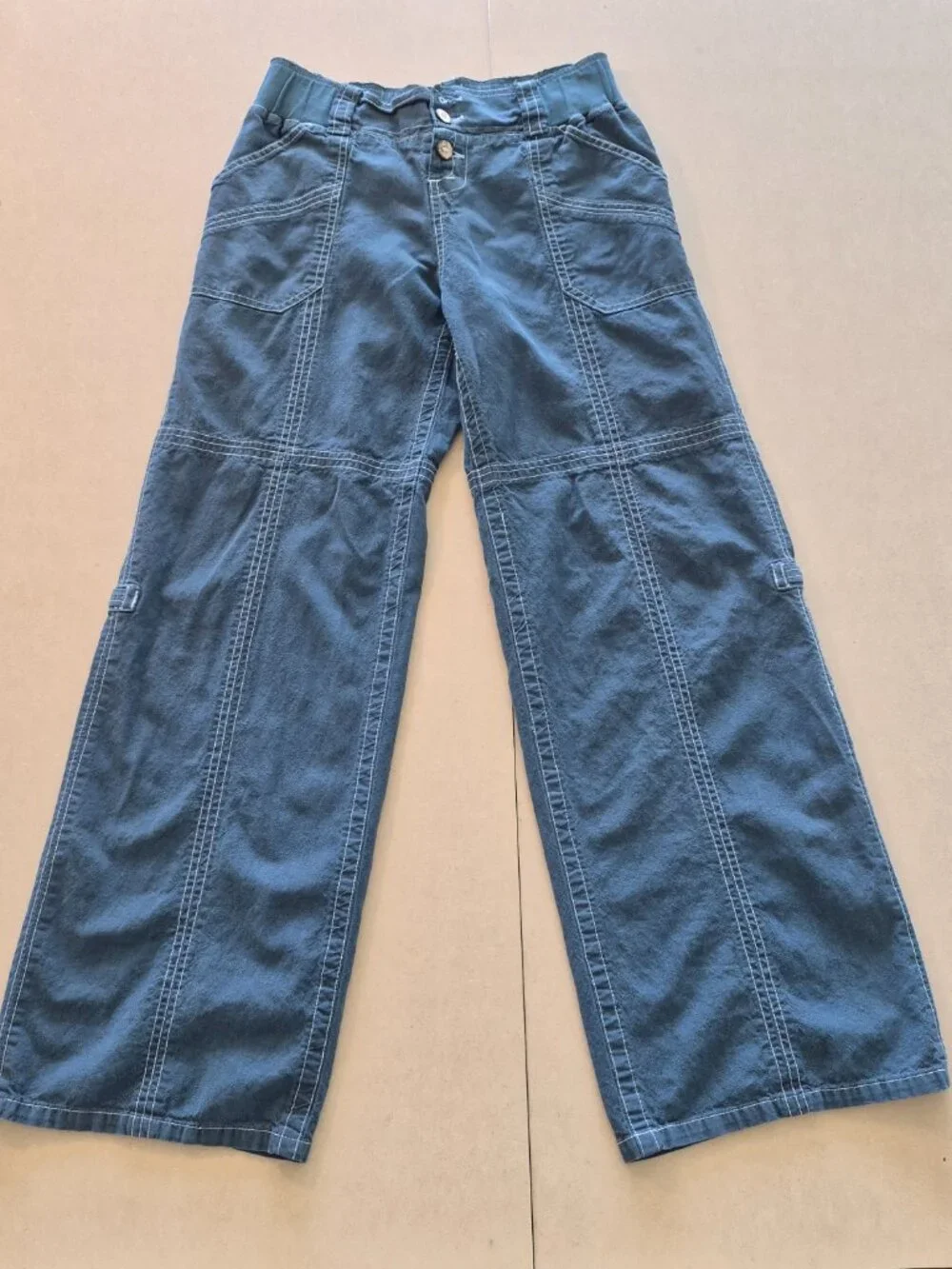 Satori Divine Movement Pants Women XL Hemp Cotton Wide Leg Boho Utility - Picture 7 of 16